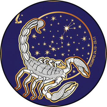 Horoscope.Scorpio Zodiac Sign Round Rug