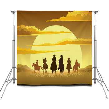 Horse Riders Custom Size Backdrop