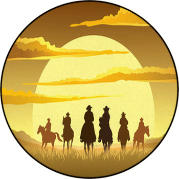 Horse Riders Round Rug
