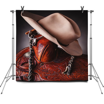 Horse Saddle Fleece Backdrop