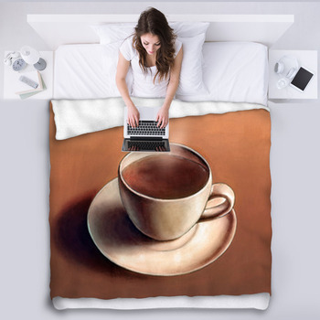 Hot Coffee Fleece Blanket