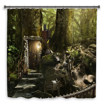 Housing Dwarves And Elves In A Magical Shower Curtain
