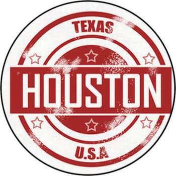 Houston Stamp Round Rug