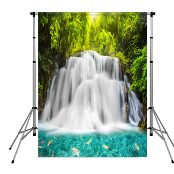 Huai Mae Kamin Waterfall Pole Pocket Backdrop