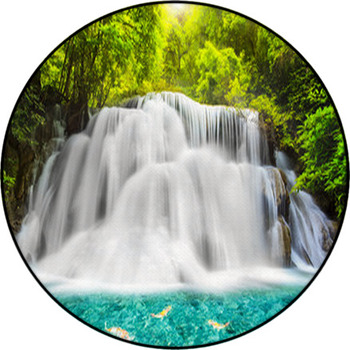 Huai Mae Kamin Waterfall Round Rug