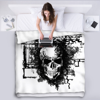Skull fleece 2025 blanket
