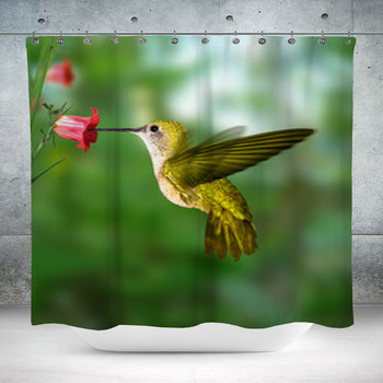 Hummingbird Custom Size Shower Curtain