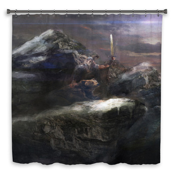 Hunter With His Pet Bear Shower Curtain