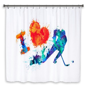 Hockey Shower Curtains Mats Towels Personalize