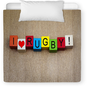 I Love Rugby - Sign Toddler Comforter