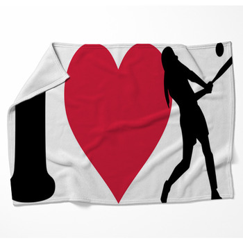 I Love Softball Player Woven Throw Blanket