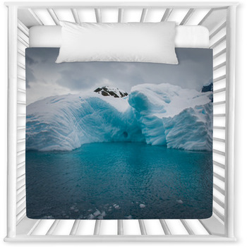Iceberg Drifting In The Aquamarine Baby Crib Comforter