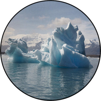 Iceland. Southeast Area. Jokulsarlon. Round Rug