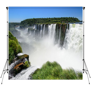 Iguazu Falls View From Argentina Custom Size Backdrop