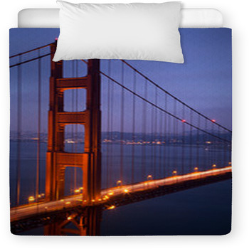 Illuminated Golden Gate Bridge At Toddler Comforter