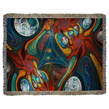 Illusion Warp Space Woven Throw Blanket