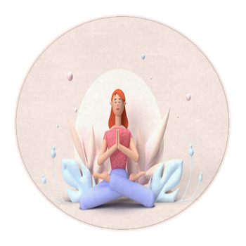 Illustration 3d D Une Jeune Femme Faisant Du Round Rug
