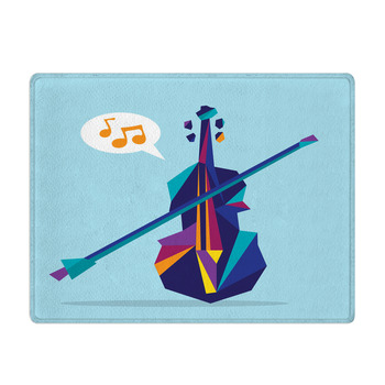 Illustration Of A Colorful Abstract Violin Bath Mat