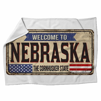 Illustration Of A Welcome To Nebraska The  Fleece Blanket