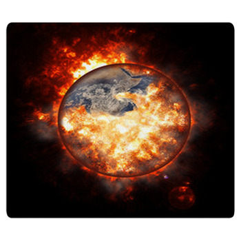 Illustration Of An Exploding Planet Earth Area Rug
