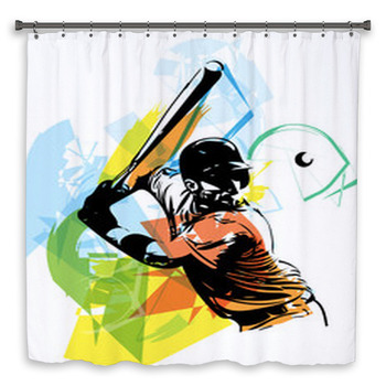 JAWO Baseball Shower Curtain for Bathroom, Grunge Baseball Glove Bat on  Wooden Men Boys Sports Theme…See more JAWO Baseball Shower Curtain for