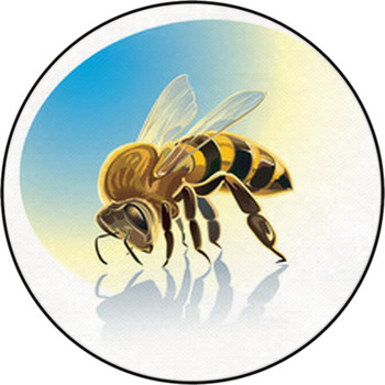 Illustration Of Bee Round Rug