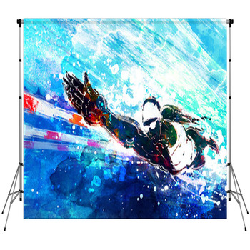 Illustration Of Sports Fleece Backdrop