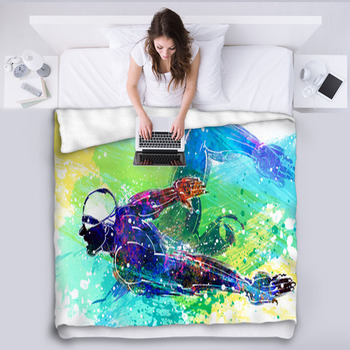 Illustration Of Sports Fleece Blanket