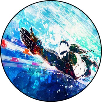 Illustration Of Sports Round Rug