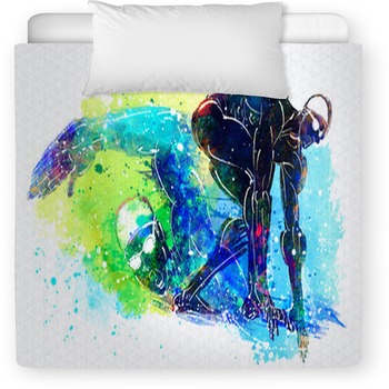 Illustration Of Sports Toddler Duvet