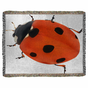 Illustration With Red Seven Ponts Woven Throw Blanket