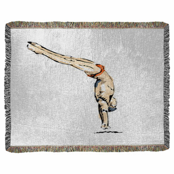 Illustrazione Di Tuffo Durante Una Woven Throw Blanket