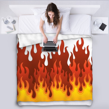Image With Fire Theme 1 Fleece Blanket