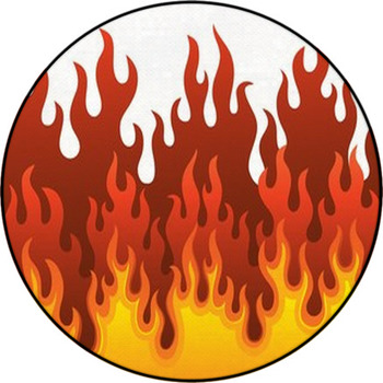 Image With Fire Theme 1 Round Rug