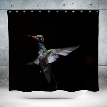 In Flight Hummingbird Custom Size Shower Curtain
