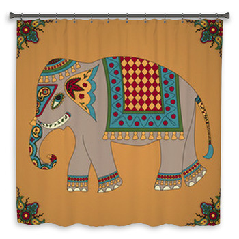 Indian Elephant Shower Curtain