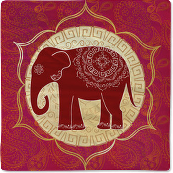 Indian Elephant With Mandalas Baby Blanket