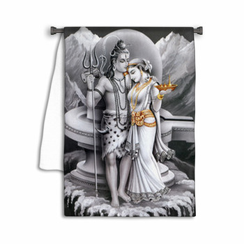 Indian God And Godess Shiv And Parvti  Towel