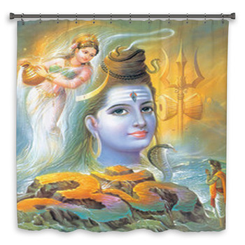 Indian God Bhola Nath Called Custom Size Shower Curtain