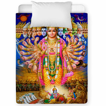 Indian God Krishna In Virat Roop Toddler Comforter