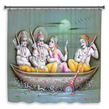 INDIAN GOD RAM JI PASSING Custom Size Shower Curtain