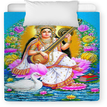 Indian Godess Saraswate Maa Toddler Duvet