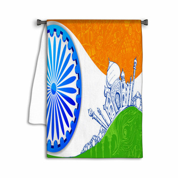 Indian Tricolor Background Towel