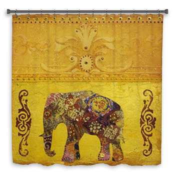 Indischer Elefant Gemalt Shower Curtain