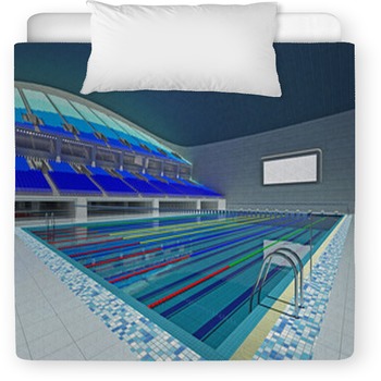 Indoor Olympic Swimming Pool Arena Toddler Comforter