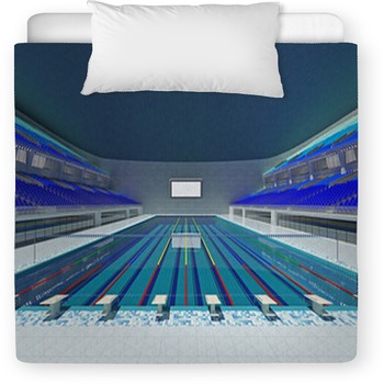 Indoor Olympic Swimming Pool Arena With Toddler Duvet