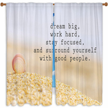 Inspirational Motivating Custom Size Window Curtain