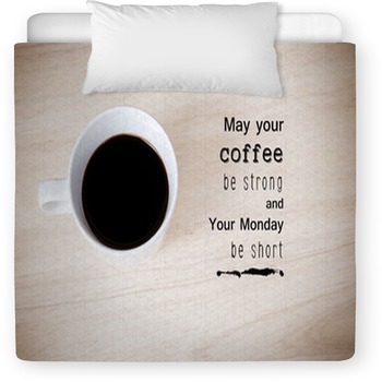 Inspirational Quote On Coffee Cup Toddler Duvet