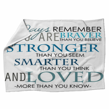 Inspirational Reminder Quotes Fleece Blanket