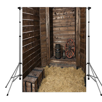 Interior Of A Wooden Hayloft Pole Pocket Backdrop